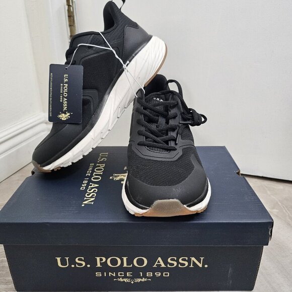 New U.S. Polo Assn. Tread Women's Gum Rener Golden Black Athletic Shoes Size 10 - Picture 1 of 9